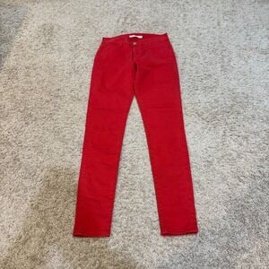 Levi's Womens 710 Super Skinny Jeans Red Casual Everyday Style Size 26